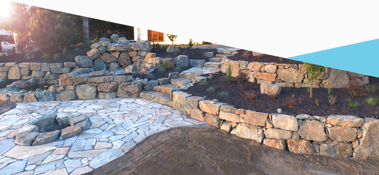 hardscape design and construction of backyard